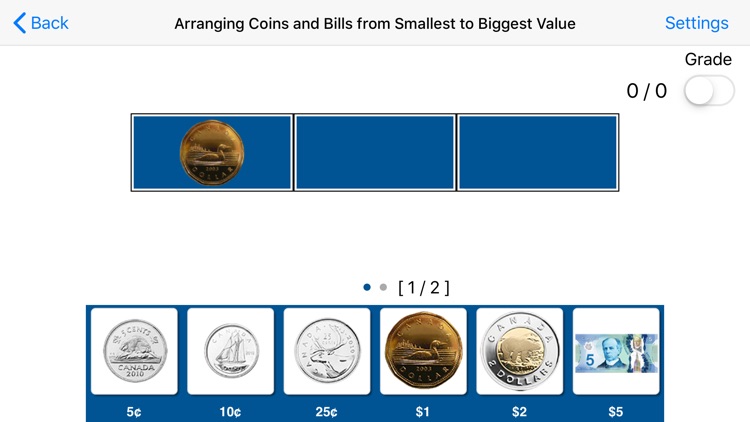 Arranging Coins and Bills CAD