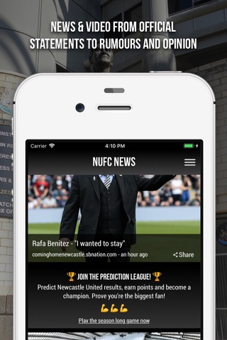 NUFC News App - náhled