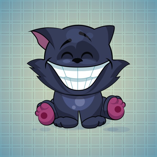 Sticker Me: Funny Black Cat icon