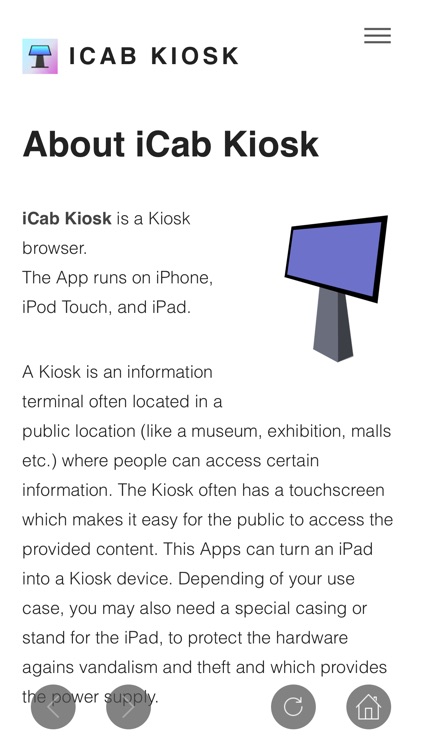 iCab Kiosk (Web Browser)