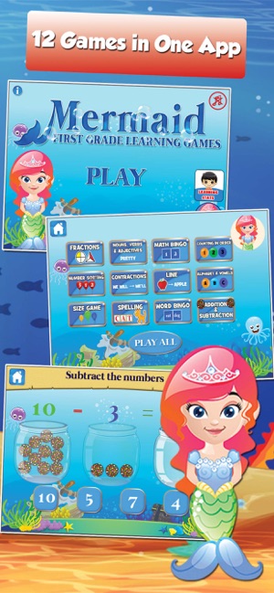 Mermaid Princess Grade 1 Games(圖1)-速報App