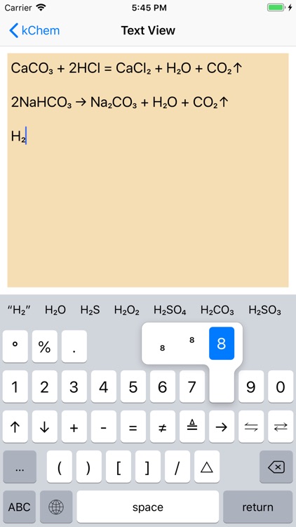 kChem - Chemistry Keyboard screenshot-1