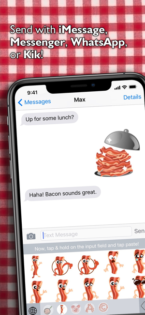 ‎BaconMoji bacon emoji stickers Screenshot