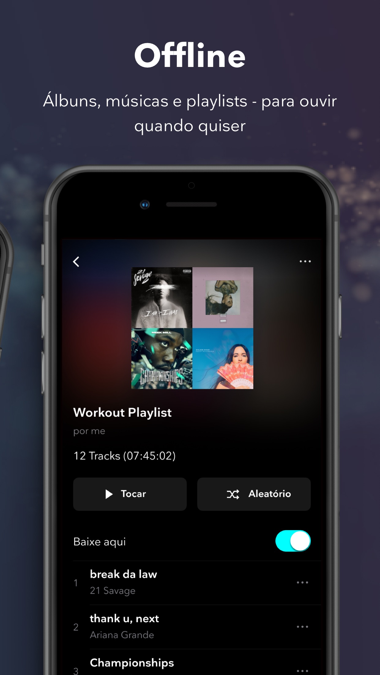 Screenshot do app TIDAL Music