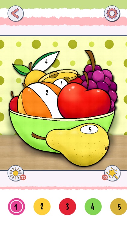 Coloring Book: Fruit Game screenshot-3