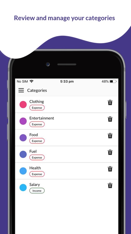 Classify expense tracker