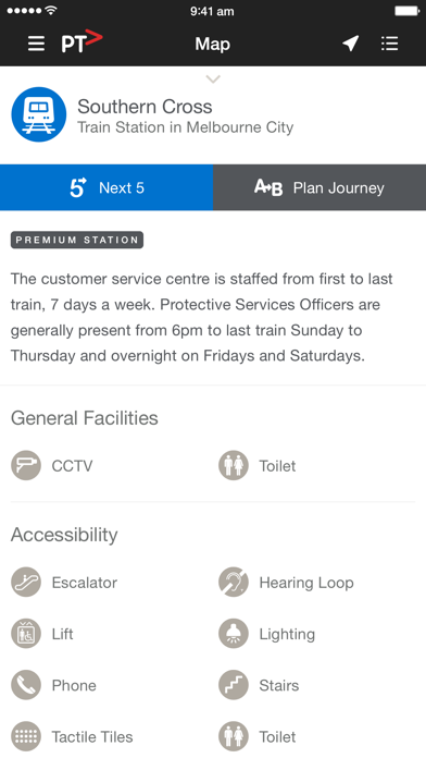 Public Transport Victoria iPhone app screenshot