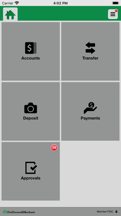 FF&M Bank e-Corp 00 Screenshot on iOS