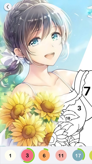 Anime Paint - 数字でアニメ塗り絵 screenshot1