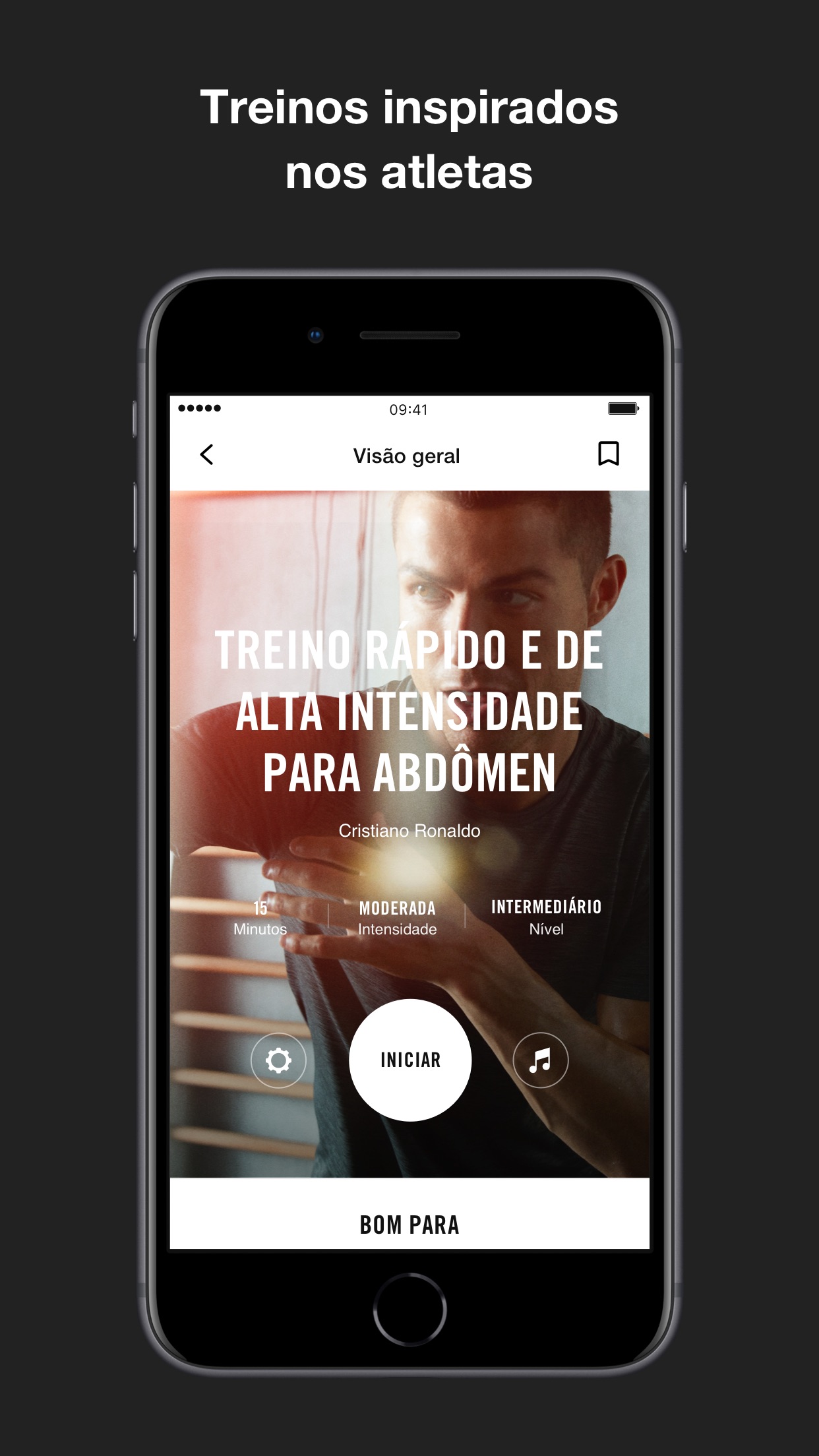Screenshot do app Nike Training Club