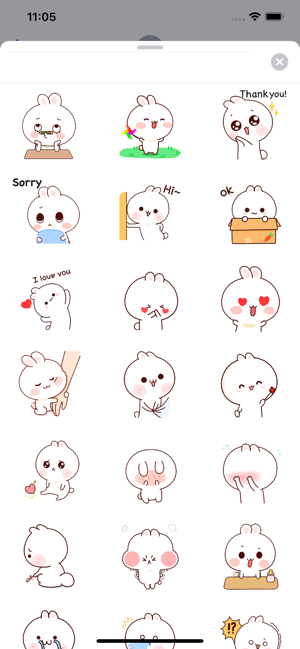 Cute Little Rabbit Sticker(圖2)-速報App