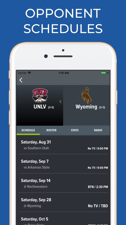 Wyoming Football Schedules screenshot-5