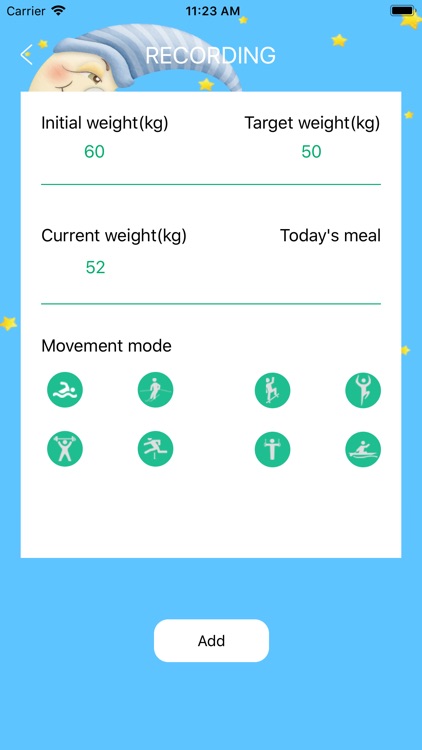 Health: weight record