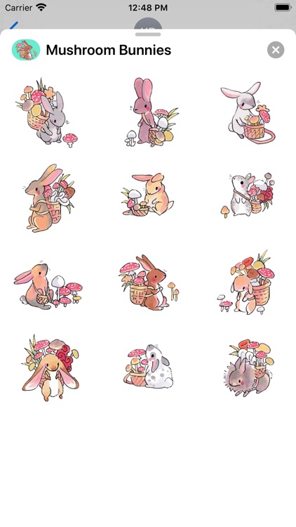 Mushroom Bunny Stickers