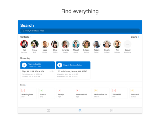 iPad Image of Microsoft Outlook