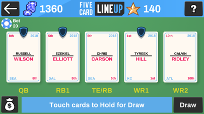 Five Card Lineup screenshot 2