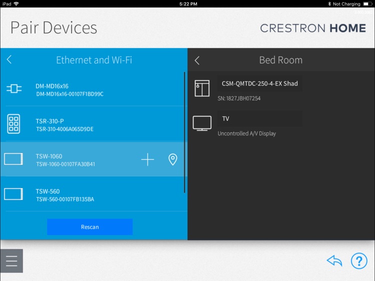 Crestron Home Setup