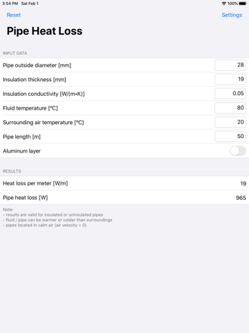 Pipe Heat Loss - náhled