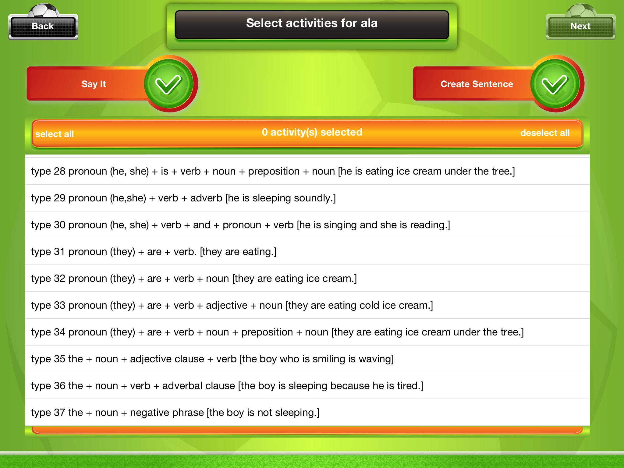 Sentence Workout screenshot 2