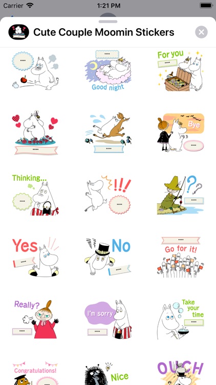Cute Couple Moomin Stickers screenshot-6