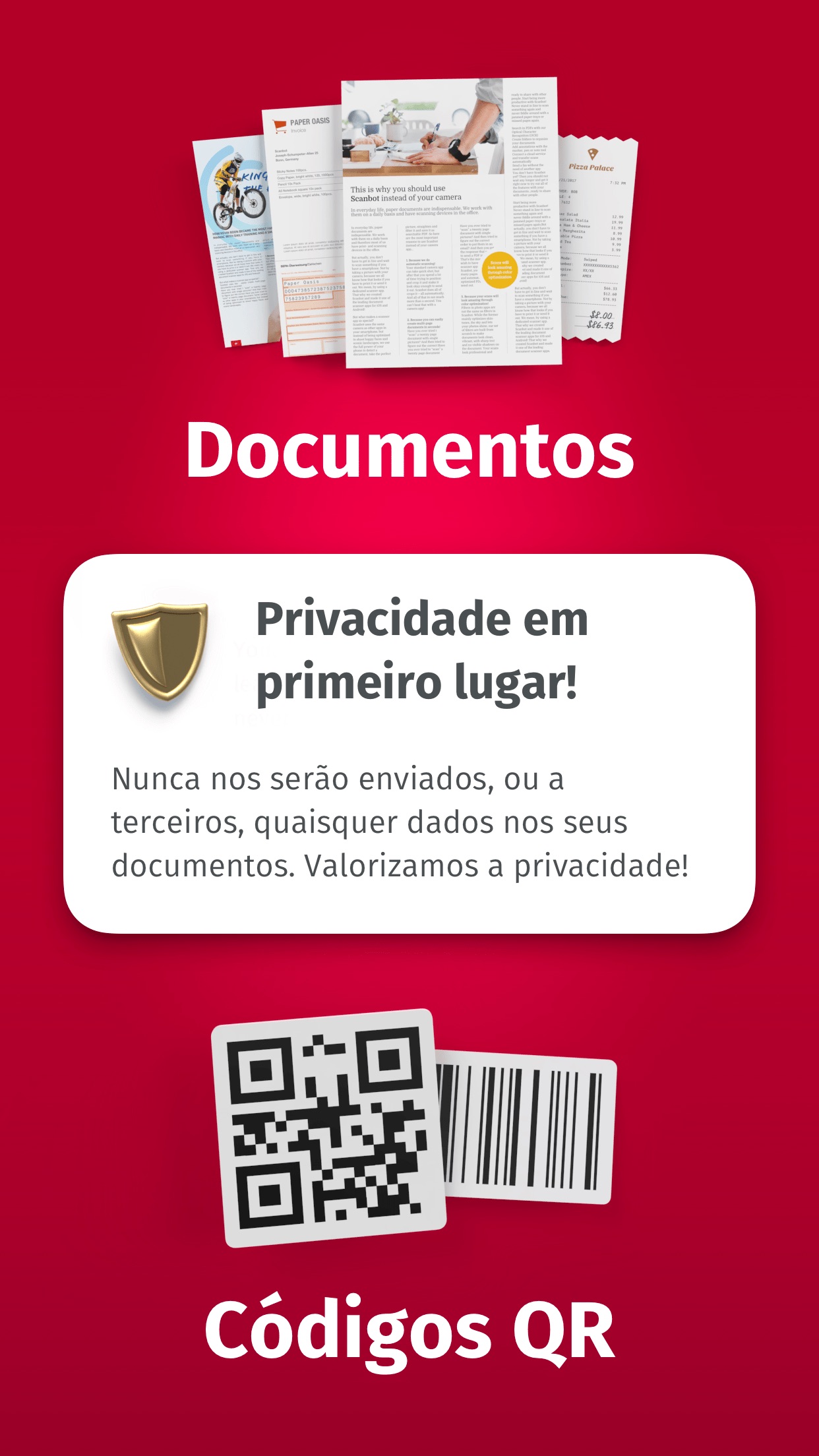 Screenshot do app Digitalizador - PDF, Fax, QR