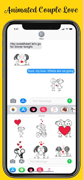 Game screenshot Animated Couple Love Stickers apk