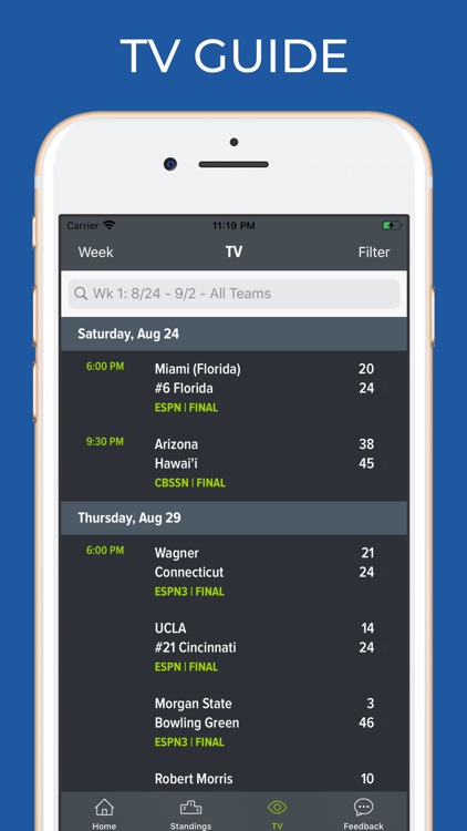 Kentucky Football Schedules screenshot-6