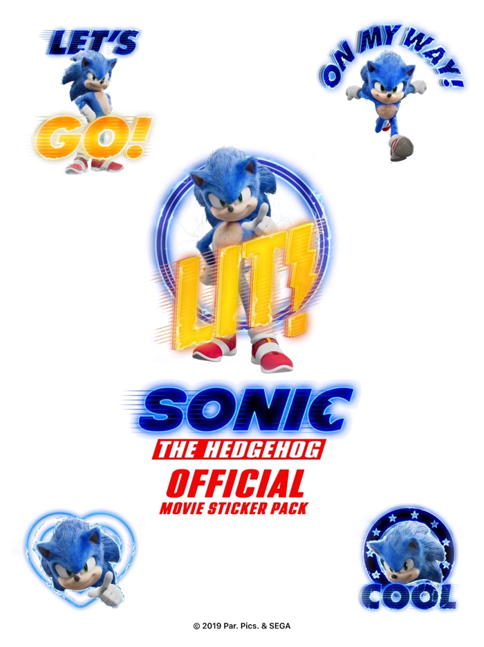 Official Sonic Movie Stickers