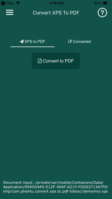 Convert XPS to PDF screenshot 2