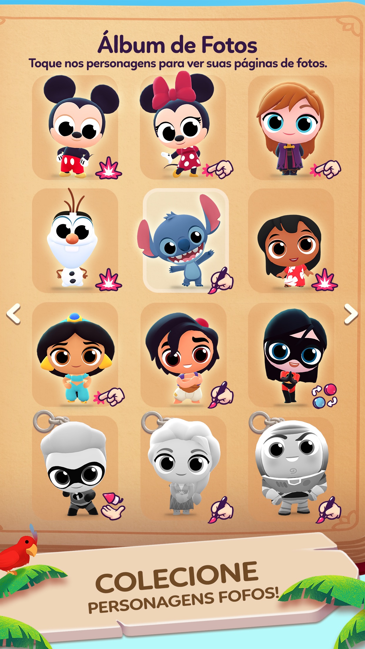 Screenshot do app Disney Desafio na Ilha