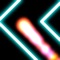 A small fire ball rushes in a zigzag glowing maze