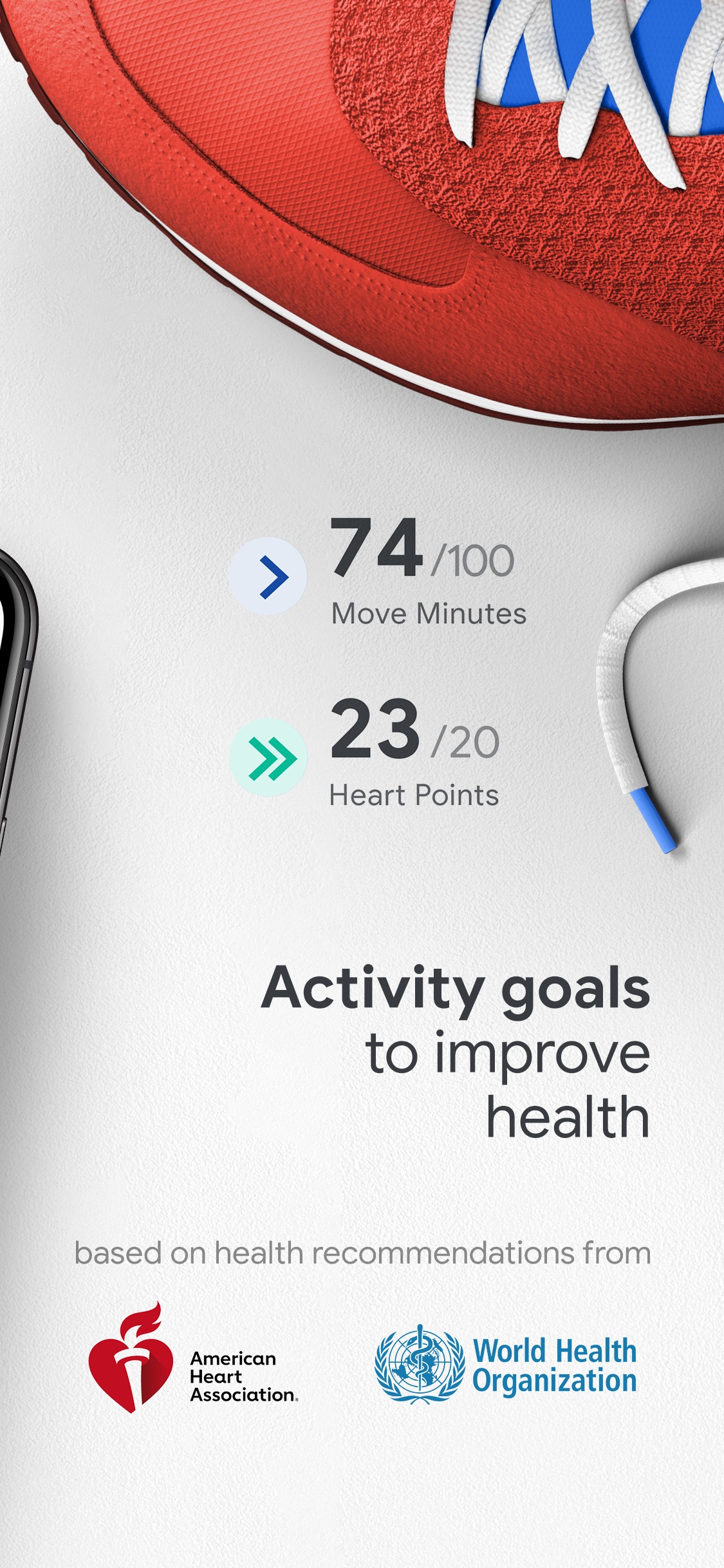 Screenshot do app Google Fit: monitor fitness