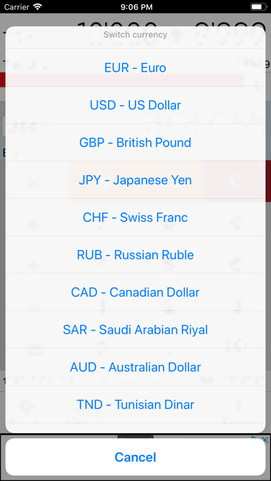 How to cancel & delete Turkish Lira TRY converter from iphone & ipad 2