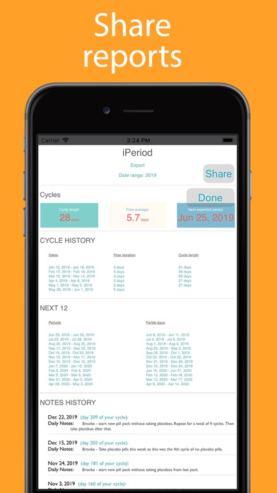 iPeriod Free (Period / Menstrual Calendar) Screenshot 10