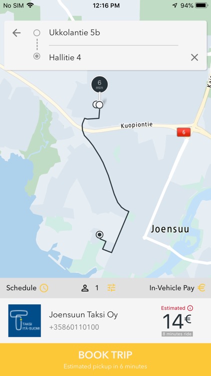 Taksi Itä-Suomi -taksitilaus by JOENSUUN TAKSI OY