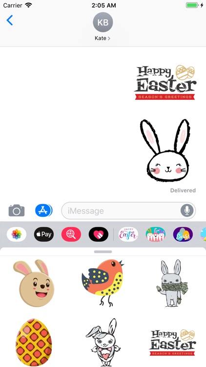 Easter Bunny Egg Hunt Stickers