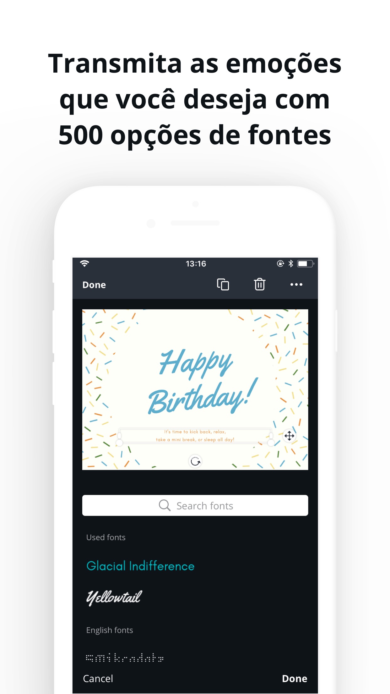 Screenshot do app Canva: Editor de Vídeo e Fotos