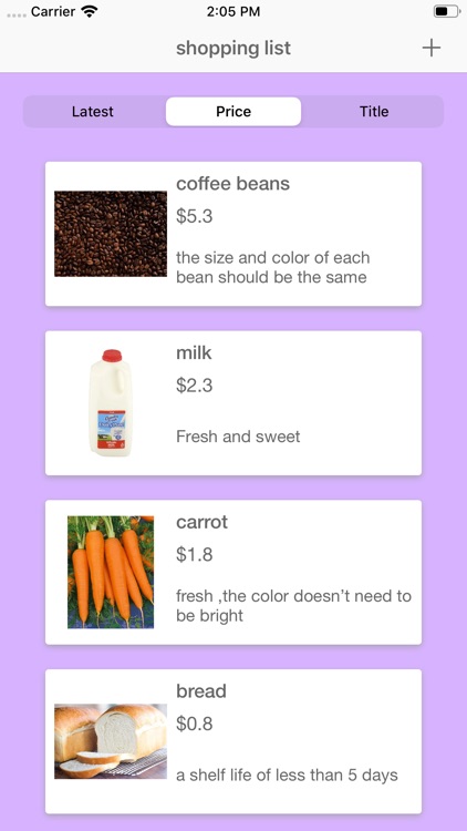 shopping list application screenshot-4