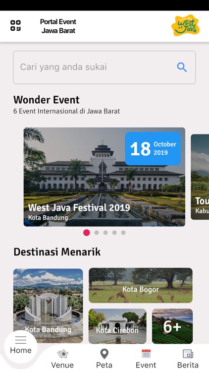 Smiling West Java Event Portal