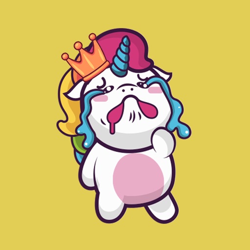 Rainbow Fatty Unicorn Stickers iOS App