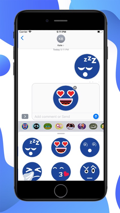 Blue Emojis Stickers