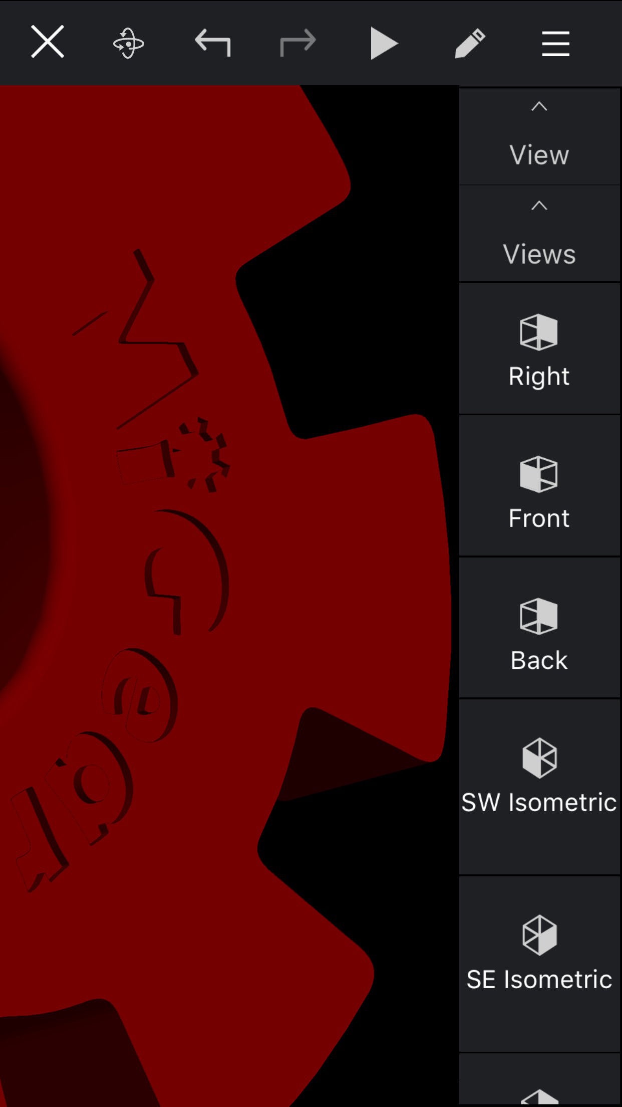 Screenshot do app CorelCAD Mobile