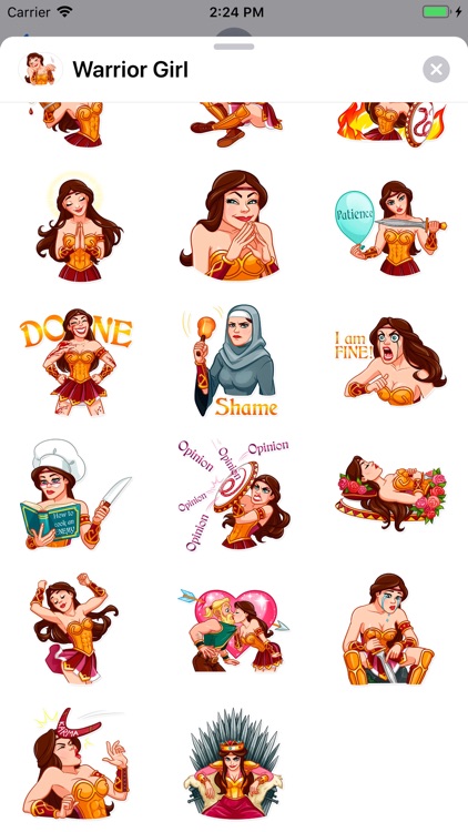 Warrior Girl Sticker Pack