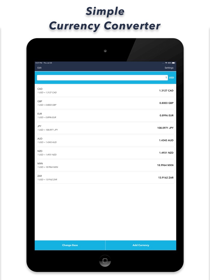 Currency Converter  Rates