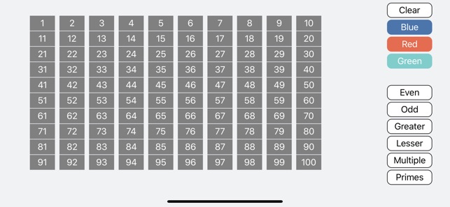 Natural Maths 100 Square