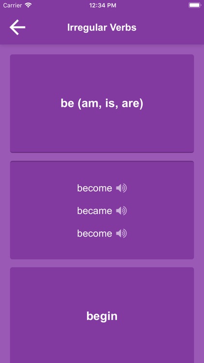 English Irregular Verbs Best screenshot-3