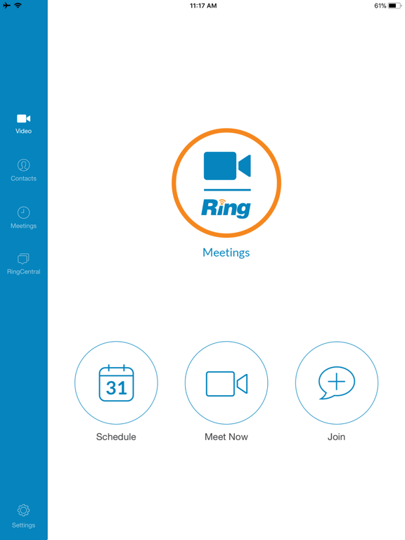RingCentral Meetings screenshot