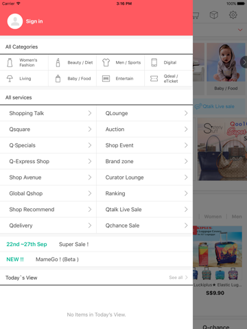 Qoo10 for iPad - náhled