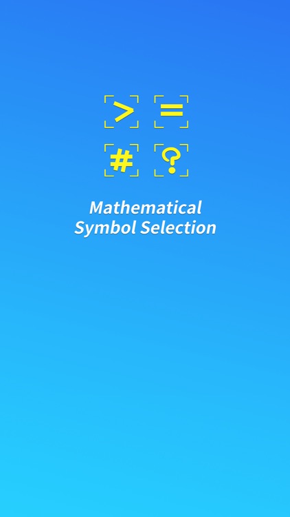 Mathematical Symbol Selection