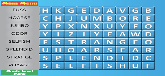 Word Search Grades 1-6 HD